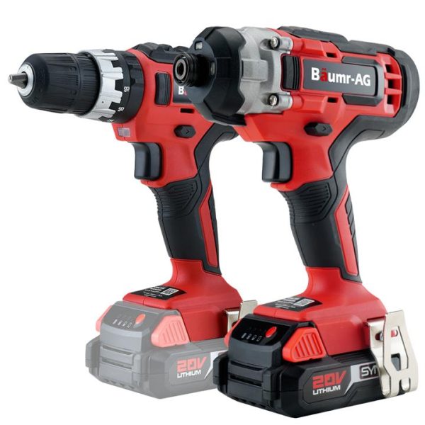 BAUMR-AG 20V Cordless Drill and Impact Driver Kit