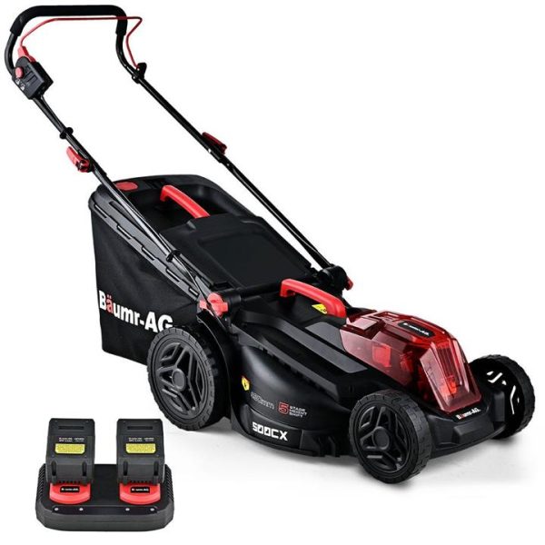 Baumr-AG 500CX 40V Cordless Lawn Mower with Batteries