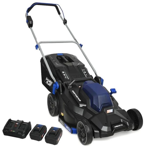 POWERBLADE 40V 17″ Cordless Lawn Mower with Batteries